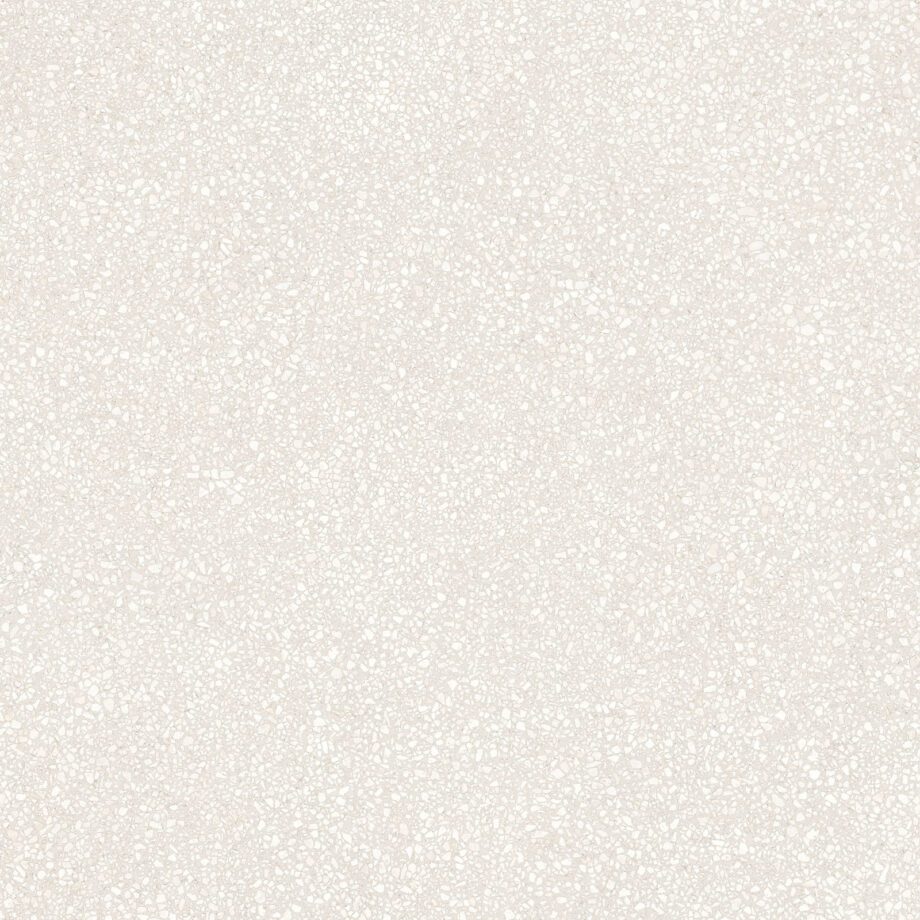 017.120.0108.15540-1 Terrazzo mustriga matt keraamiline põrandaplaat Tau Portobello White, 120x120 cm, 9 mm, valge, R10, rektifitseeritud
