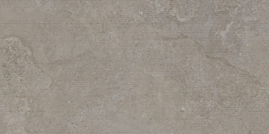017.250.0408.15769-1 Reljeefne kiviefektiga portselanist seinaplaat Tau Dorset Greige Relief, 60x120 cm, hallikasbeež, rektifitseeritud