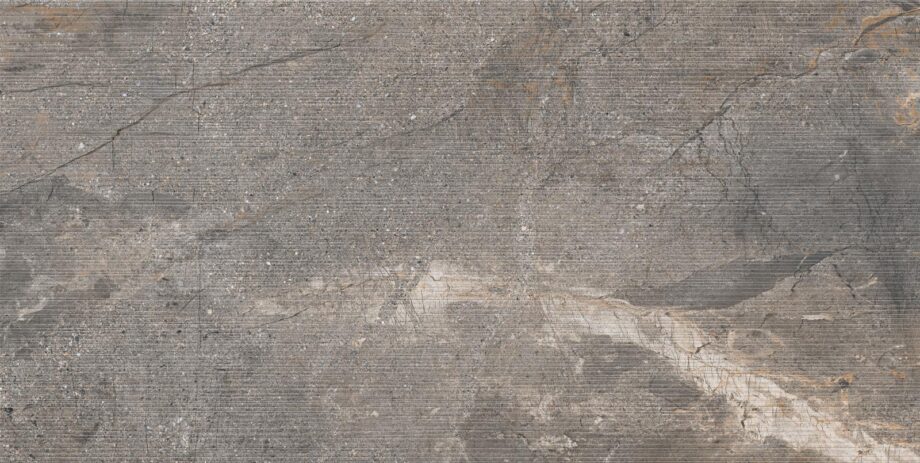 017.350.0368.14702-1 Reljeefne kiviefektiga keraamiline seinaplaat Tau Mainstone Carve Gray, 75x150 cm, 10,5 mm, hall, R10, rektifitseeritud