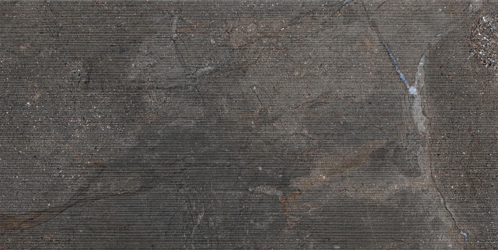 Reljeefne kiviefektiga keraamiline seinaplaat Tau Mainstone Carve Graphite, 75x150 cm, 10,5 mm, grafiithall, R10, rektifitseeritud