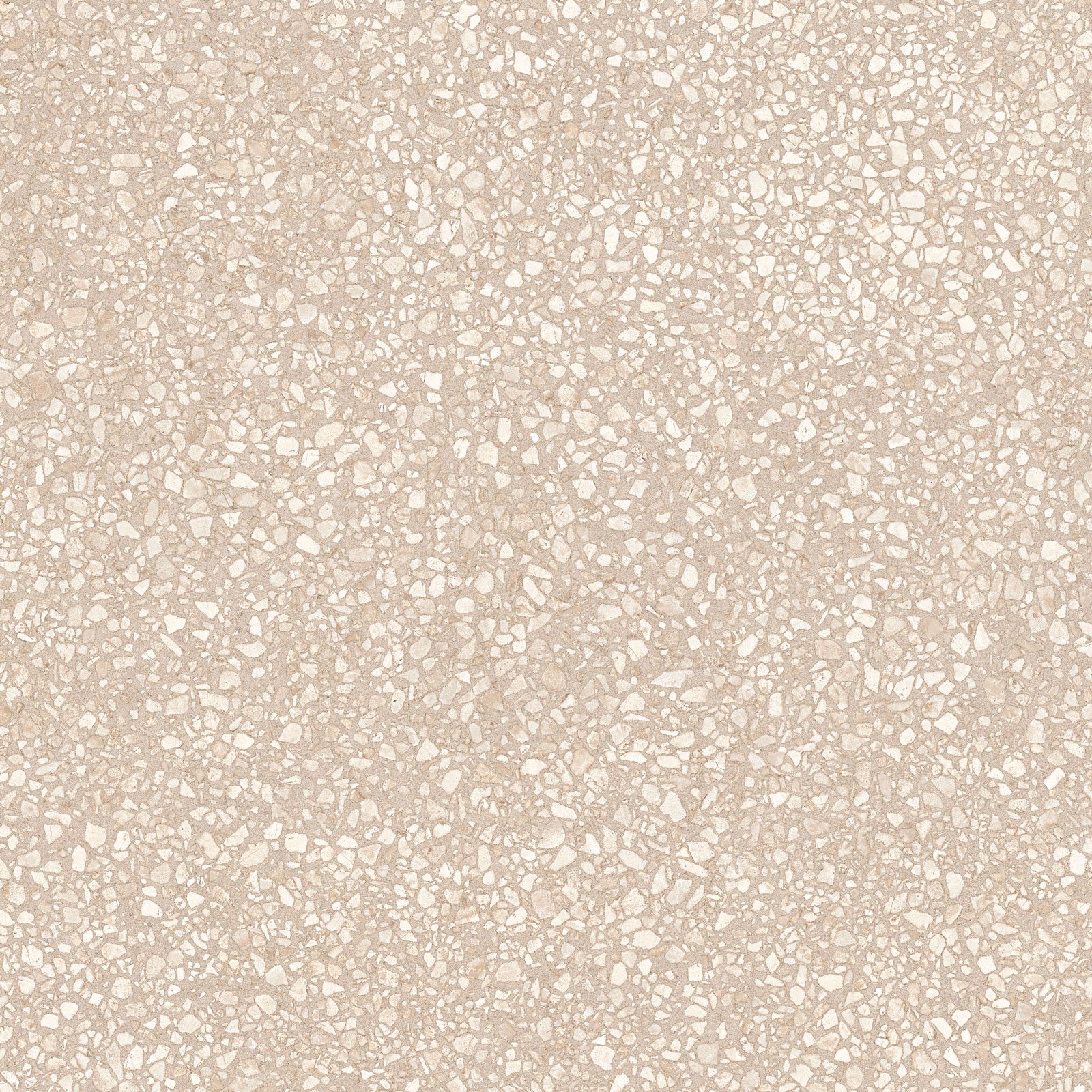 Terrazzo mustriga matt keraamiline põrandaplaat Tau Portobello Sand, 60x60 cm, 9 mm, liivabeež, R10, rektifitseeritud