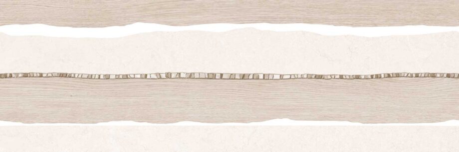 Dekoratiivne keraamiline seinaplaat Tau Lithos Wall Brading White, 30x90 cm, valge