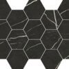 Marmorefektiga kuusnurkne mosaiikplaat Tau Elite Black Hex, 32,5x22,5 cm, must