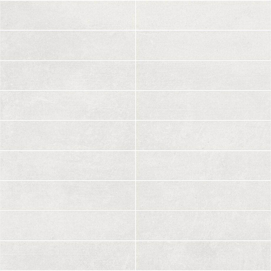 036.897.0108.06613-1 Betoonimustriga mosaiikplaat Tau Lema White 3x15, 30x30 cm, valge