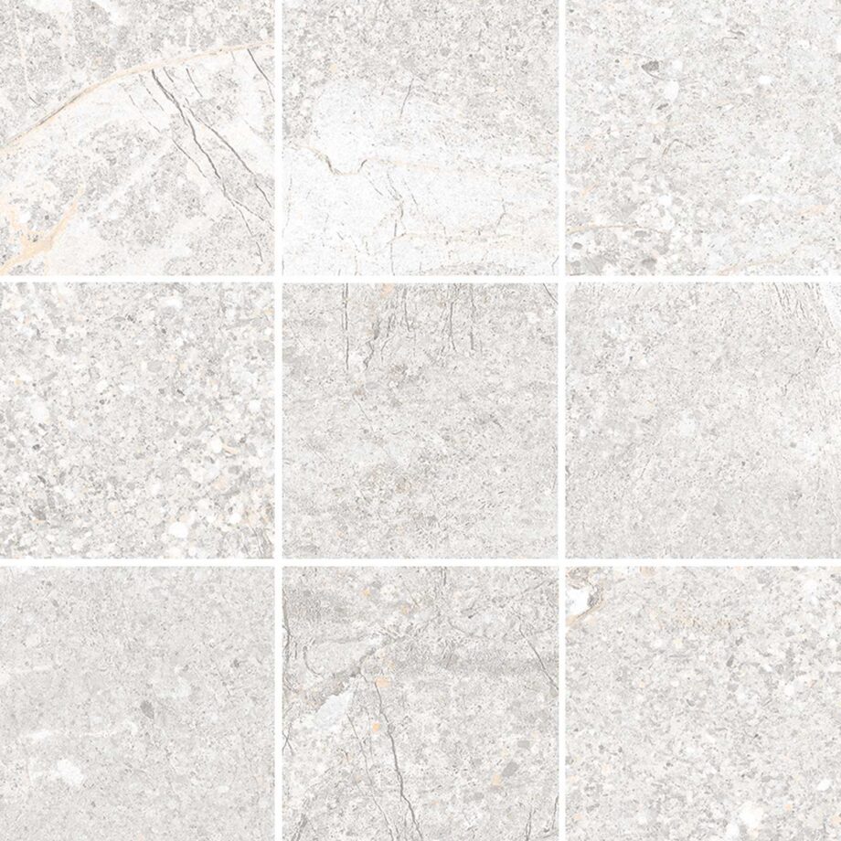 038.280.0183.08901-1 Kiviefektiga mosaiikplaat Tau Mainstone Silver 10x10 Pol, 30x30 cm, hõbehall