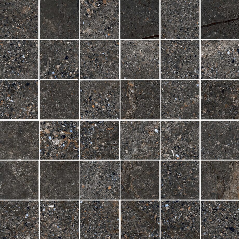 038.281.0294.08901-1 Kiviefektiga mosaiikplaat Tau Mainstone Graphite 5x5 Pol, 30x30 cm, grafiithall