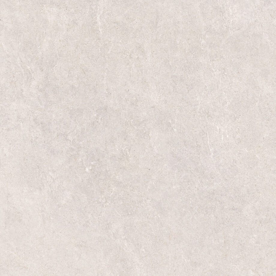 039.840.0108.14047-1 Kiviefektiga poolpoleeritud portselanplaat Tau Caribbean White SP, 60x60 cm, 9 mm, valge, rektifitseeritud