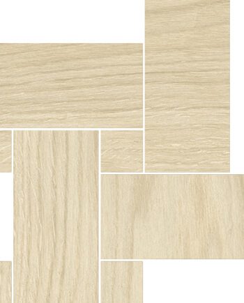 Puidumustriga mosaiikplaat Tau Loire Sand Legno, 22x22 cm, liivabeež