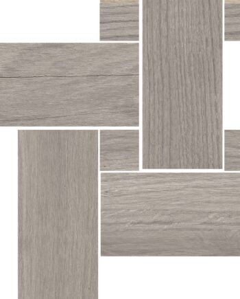 Puidumustriga mosaiikplaat Tau Loire Gray Legno, 22x22 cm, hall