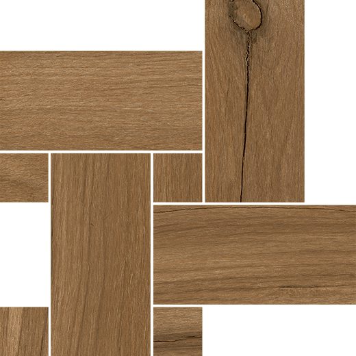 Puidumustriga mosaiikplaat Tau Loire Umber Legno, 22x22 cm, umbrapruun