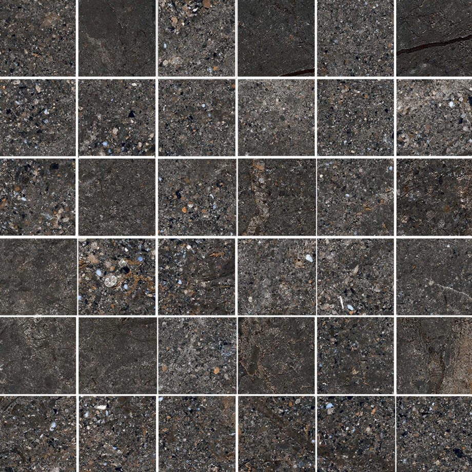 041.281.0294.08706-1 Kiviefektiga mosaiikplaat Tau Mainstone Graphite 5x5, 30x30 cm, grafiithall