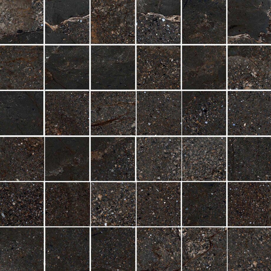 Kiviefektiga mosaiikplaat Tau Mainstone Black 5x5 Pol, 30x30 cm, must