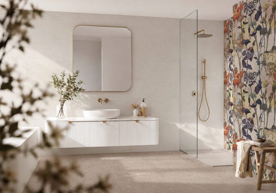Kiviefektiga poleeritud keraamiline põrandaplaat Tau Lithos Pol Pearl, 60x120 cm, 10,5 mm, pärlhall, rektifitseeritud