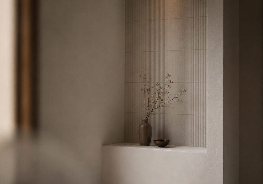 031.872.0313.16743-2 Reljeefne kiviefektiga keraamiline seinaplaat Tau Lithos Wall Relief Linen, 30x90 cm, 8,7 mm, linane beež, rektifitseeritud