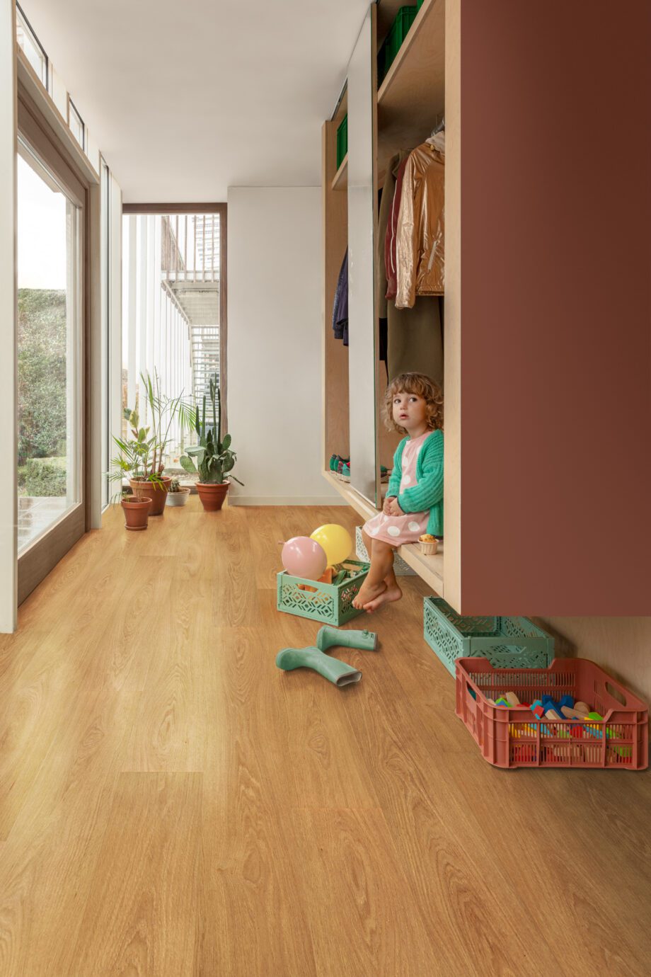 Tugevdatud südamikuga LVT vinüülparkett Floorify Long Plank Honey F025 2 Tugevdatud südamikuga LVT vinüülparkett Floorify Long Plank Honey F025