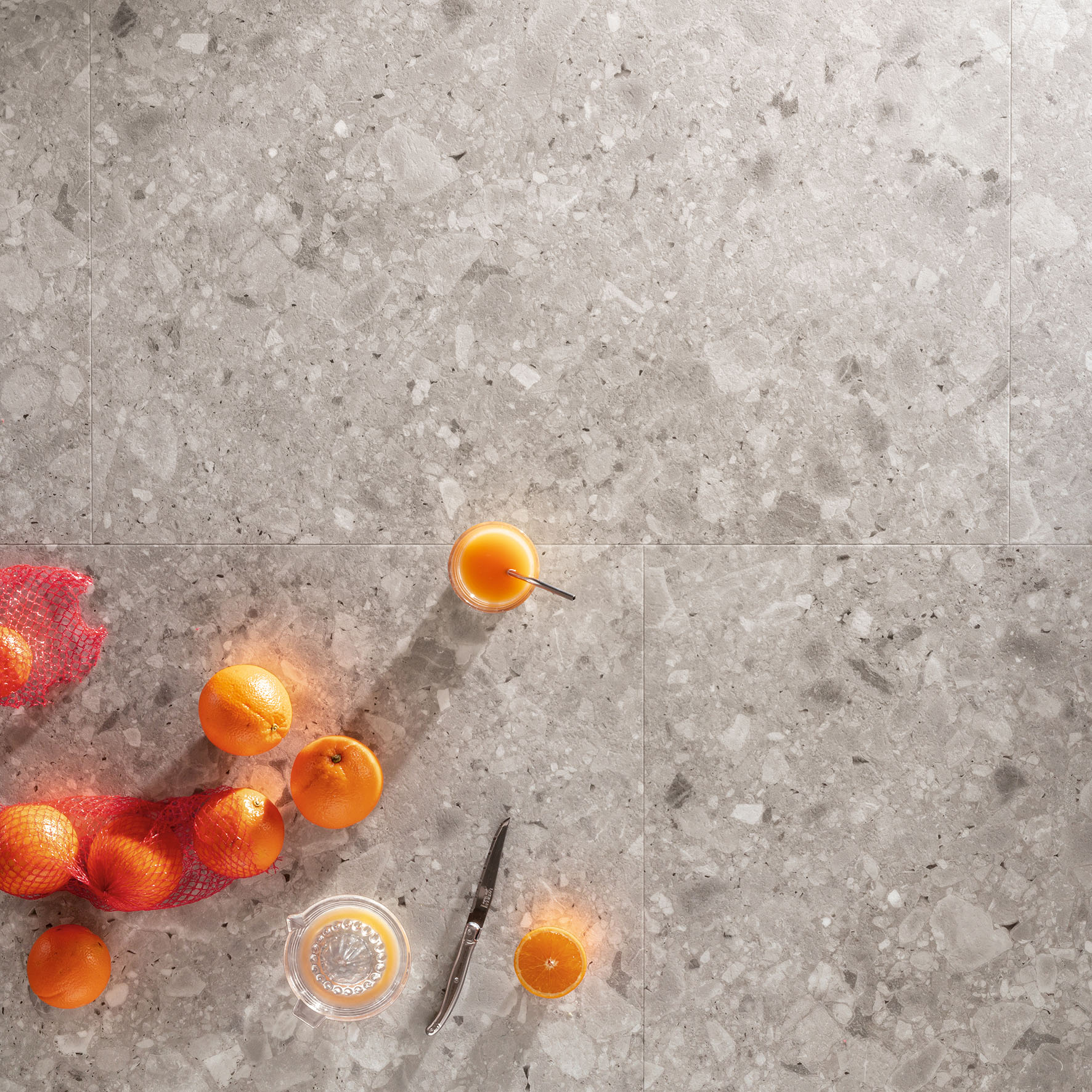 Tugevdatud südamikuga LVT vinüülplaat Floorify Large Tile Ceppo F027