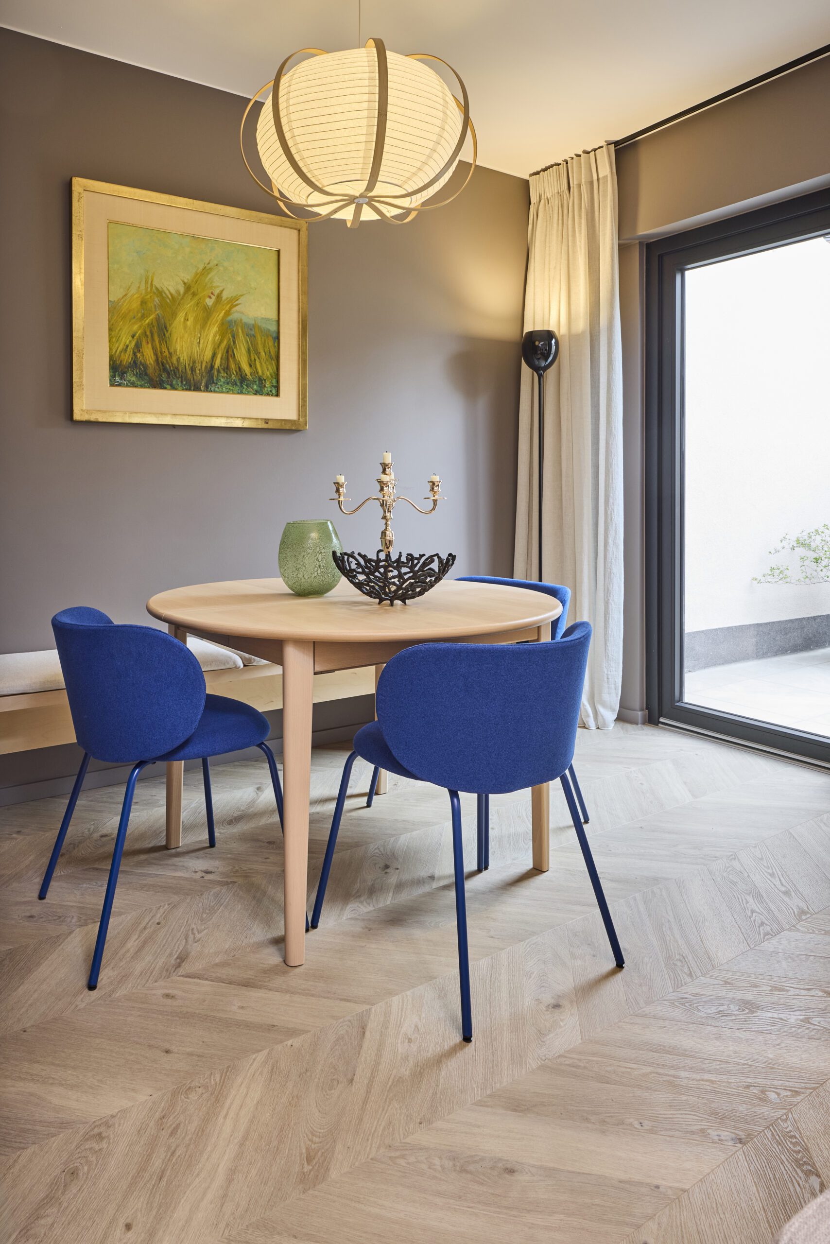 Tugevdatud südamikuga LVT vinüülparkett Floorify Chevron Odette F717