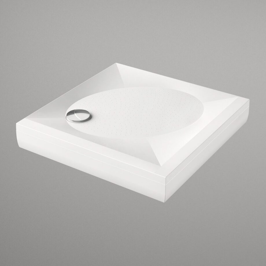 Shower Tray PAA ART KV 80, 80×80 cm, Cast Stone – view 3 Shower Tray PAA ART KV 100, 100x100 cm, Cast Stone – 3
