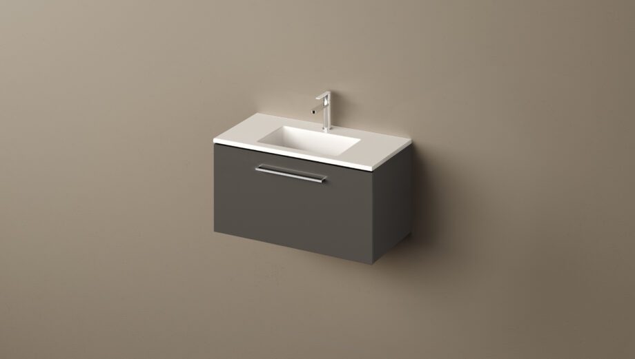 Vanity Basin PAA LOTO MINI 80, 80×40 cm, Cast Stone – view 3 Vanity Basin PAA LOTO MINI 80, 80x40 cm, Cast Stone – 3