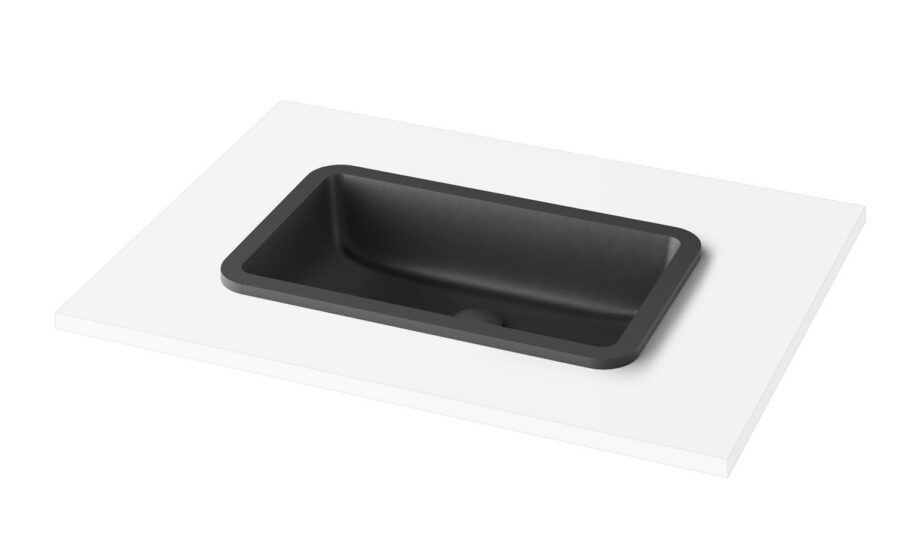 Inset Basin PAA OPUS IN 52x32 cm, Black Graphite