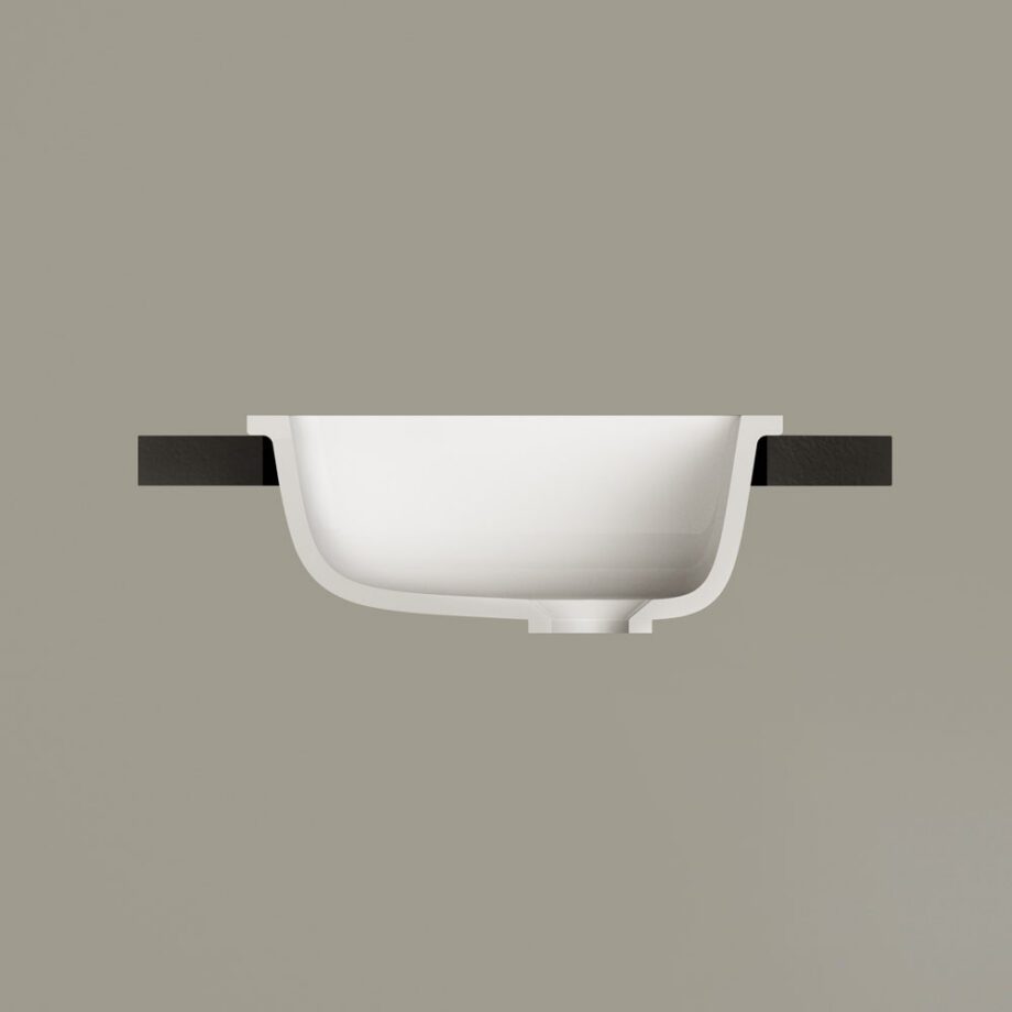 Inset Basin PAA OPUS IN 52×32 cm, Silkstone – view 3 Inset Basin PAA OPUS IN 52x32 cm, Silkstone – 3
