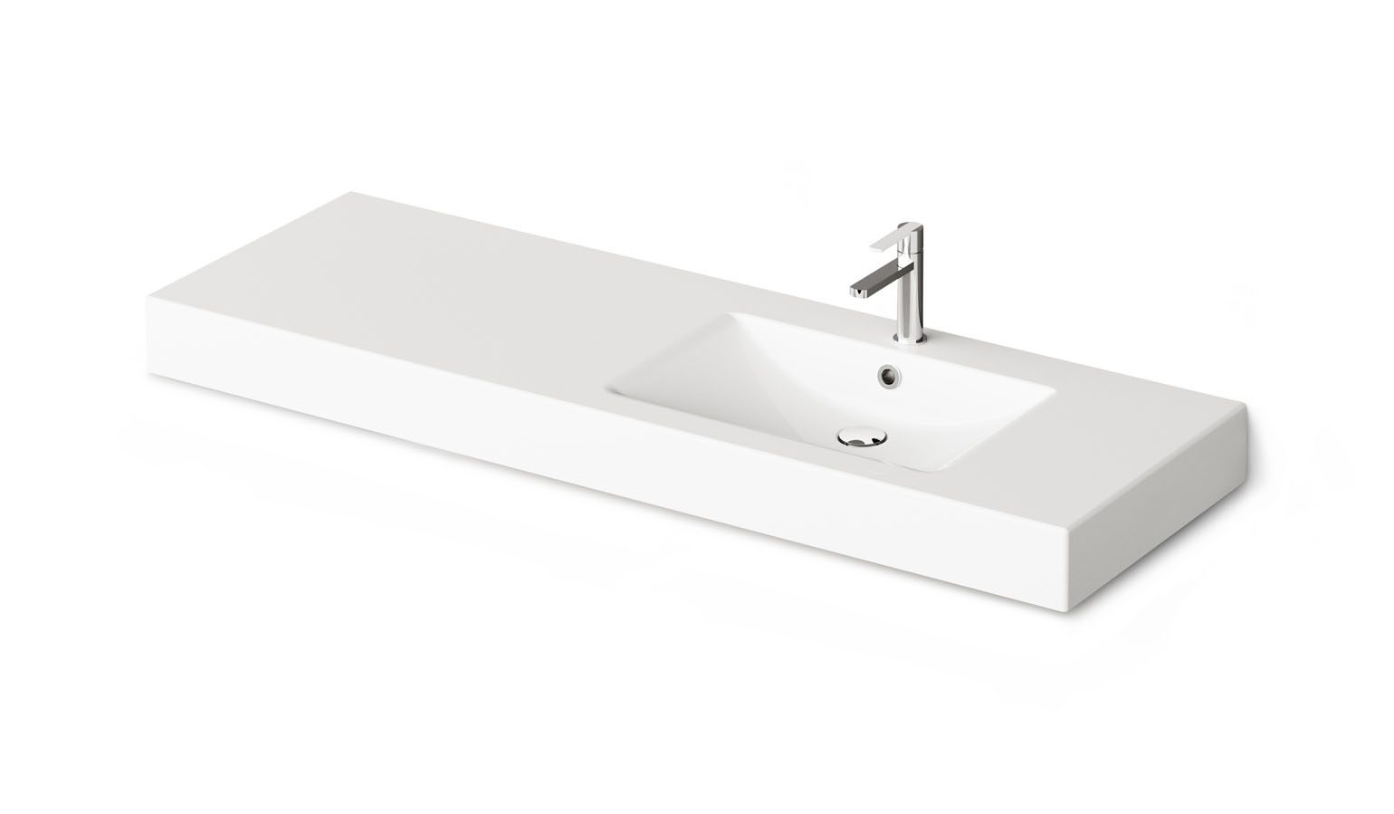 Basin with Vanity Top PAA LONG STEP 150, bowl left