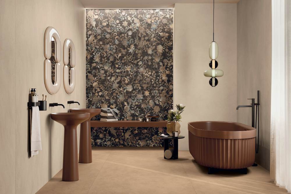 Solid colour porcelain listello ABK Alterego Cream, 5x120 cm, 8.5 mm, matt