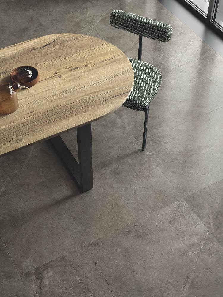 Stone effect porcelain tile ABK Atlantis Taupe, 60x60 cm, 8.5 mm, natural matt, slip-resistant R10