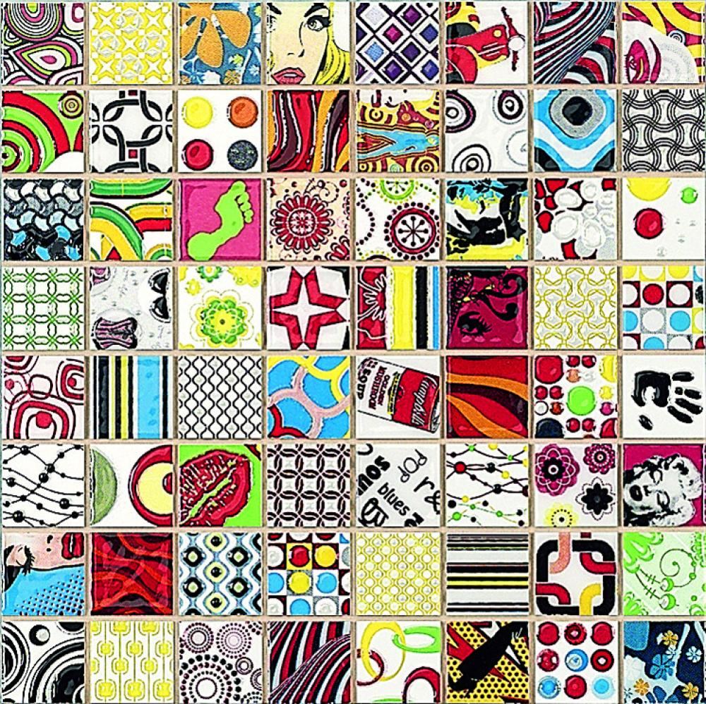 Ceramic mosaic Dune Andy, 28.1x28.1 cm, 10 mm