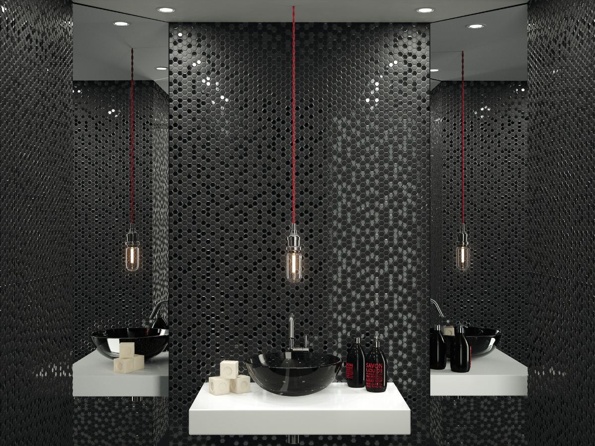 Glass mosaic Dune Hip Hop, 30.1x29.7 cm, 6 mm – interior