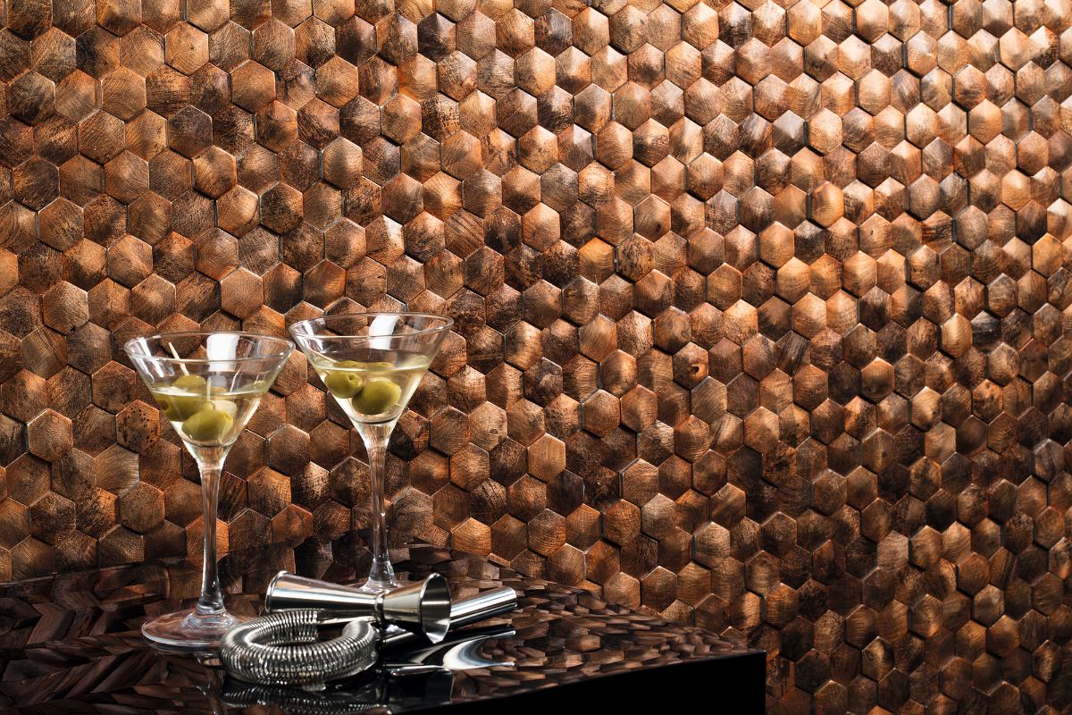Metal mosaic Dune Corten, 26x30.2 cm, 6 mm – interior