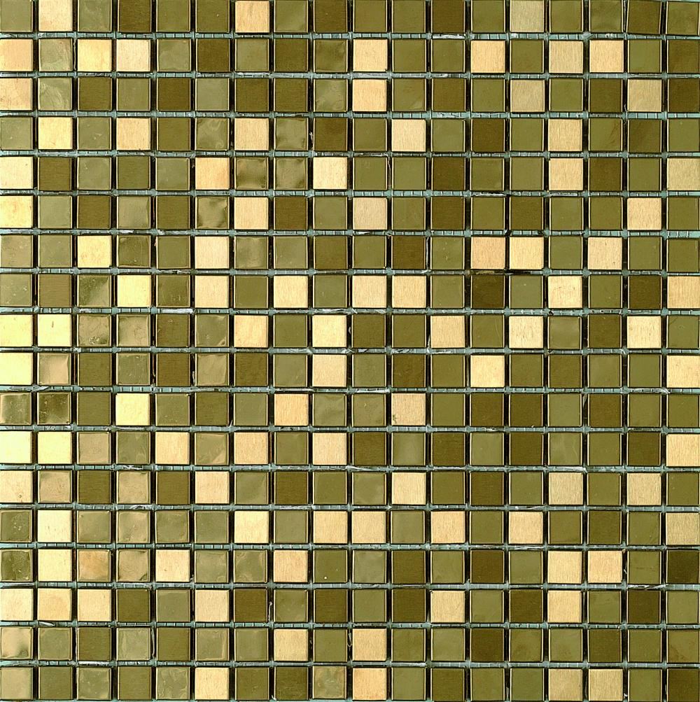 Metal mosaic Dune Metalic Gold, 30.1x30.1 cm, 8 mm