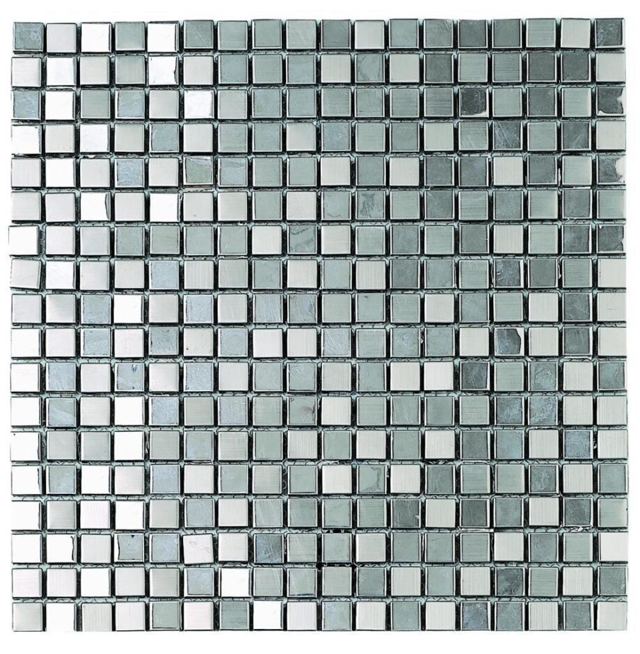 Metal mosaic Dune Metalic Silver, 30.1x30.1 cm, 8 mm