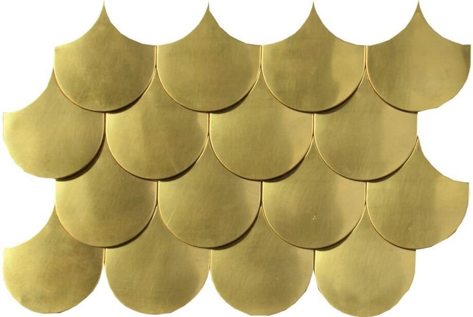 Metal mosaic Dune Sirena Gold, 30x20 cm, 5 mm