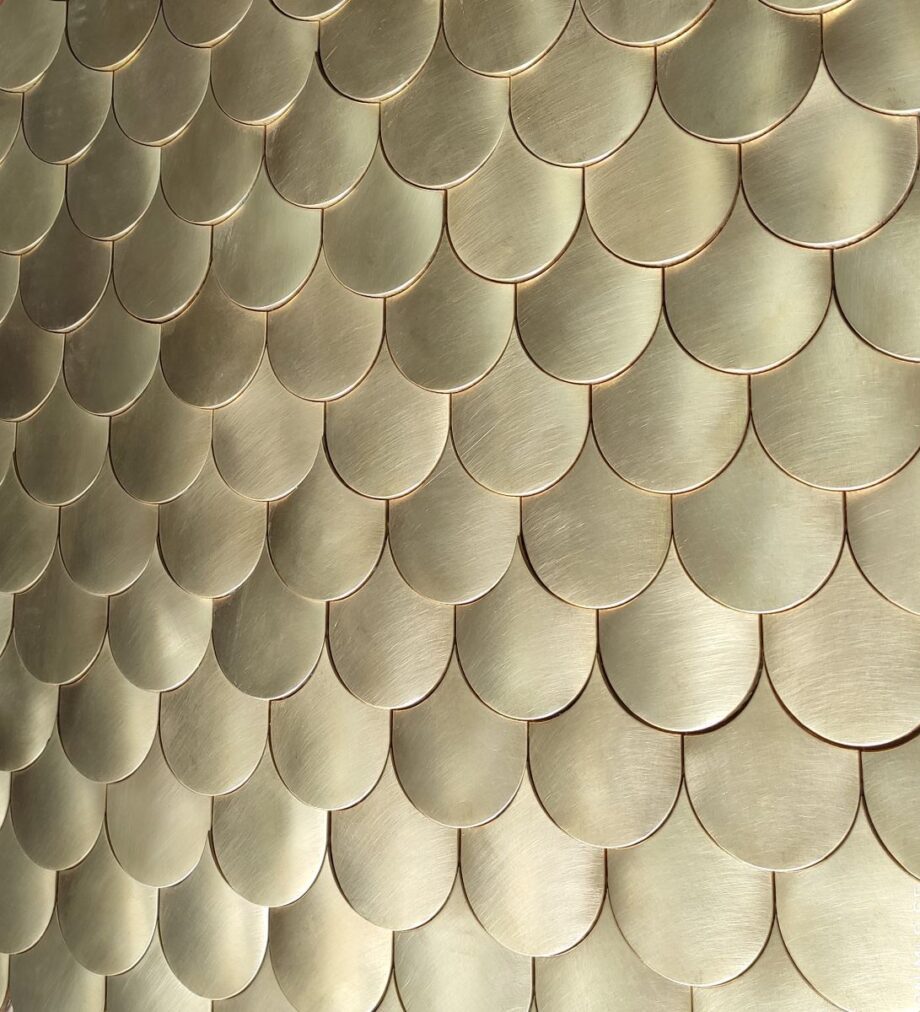 Metal mosaic Dune Sirena Gold, 30x20 cm, 5 mm – interior