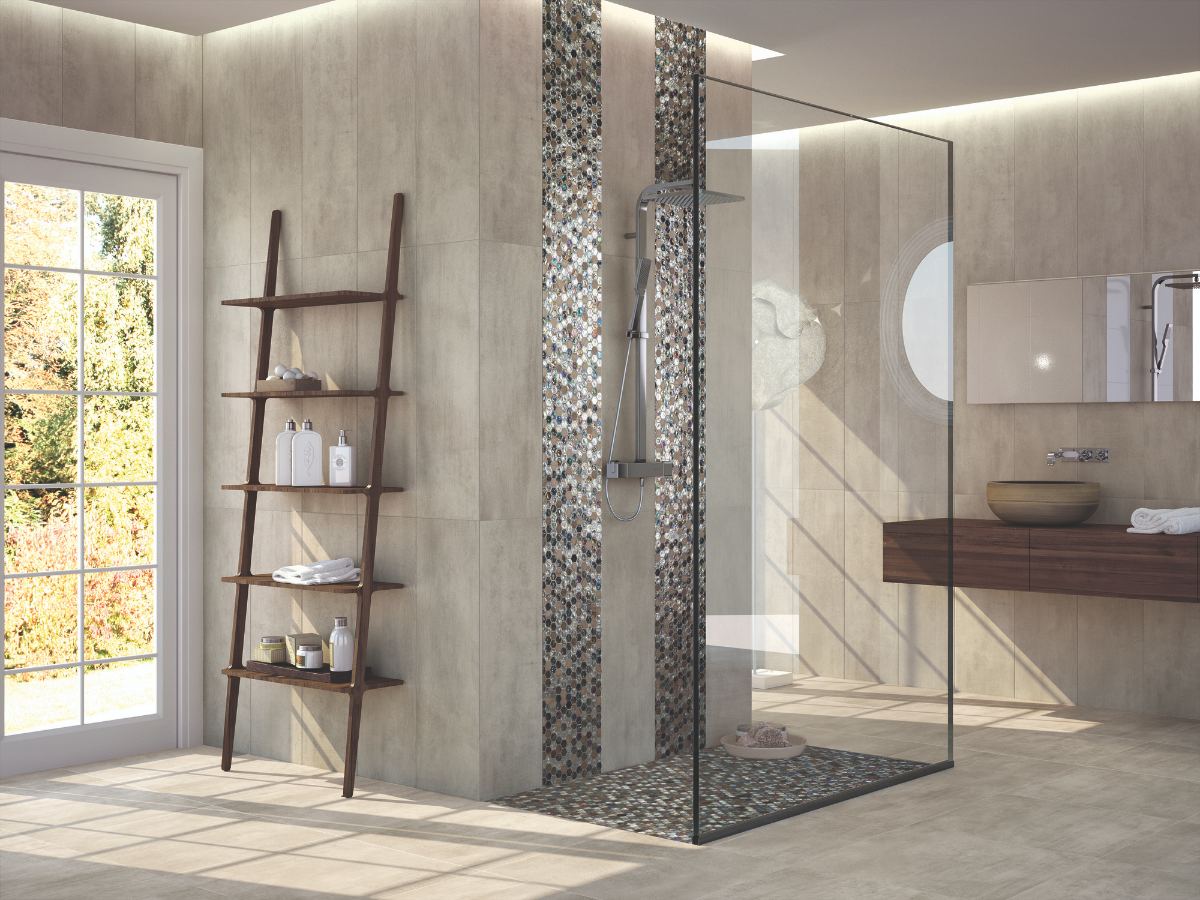 Mixed material mosaic Dune Kassiani, 29x30 cm, 8 mm – interior