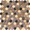 Mixed material mosaic Dune Melina, 29x30 cm, 8 mm