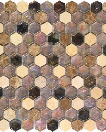 Mixed material mosaic Dune Melina, 29x30 cm, 8 mm