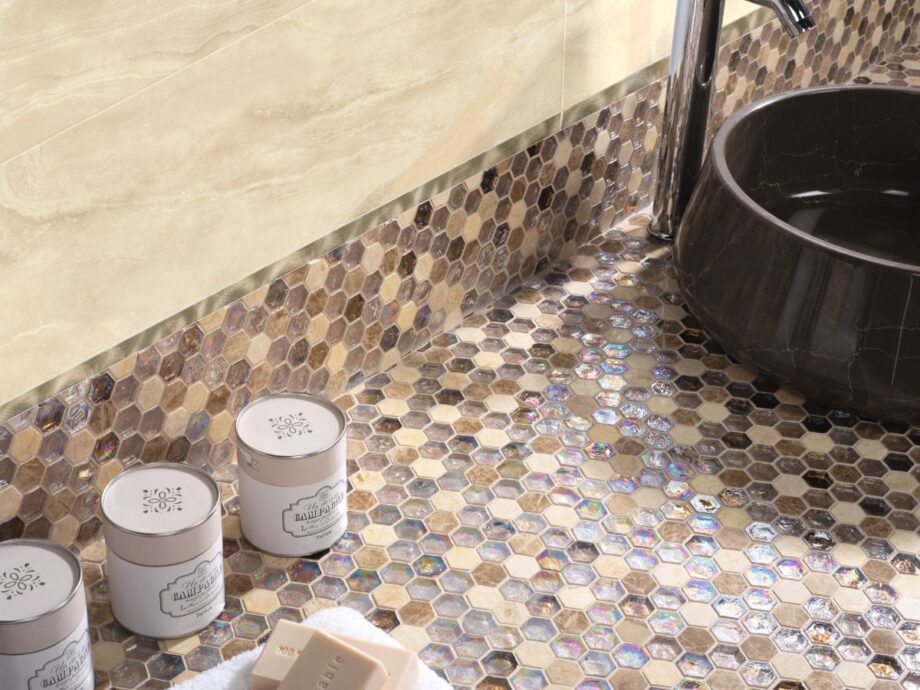 Mixed material mosaic Dune Melina, 29x30 cm, 8 mm – interior