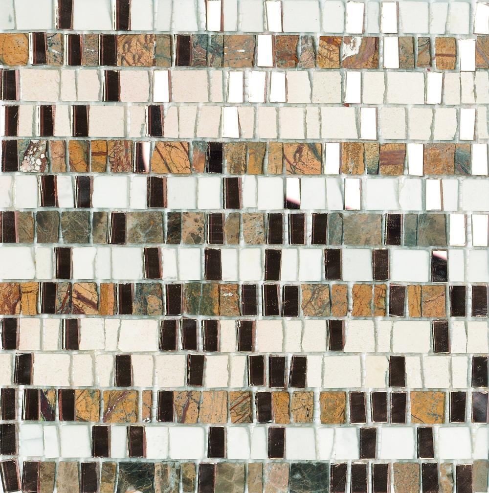 Mixed material mosaic Dune Tresor, 30x30.5 cm, 5 mm