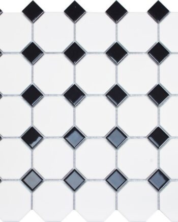 Ceramic mosaic Dune Oxford Black, 29.5x29.5 cm, 6 mm