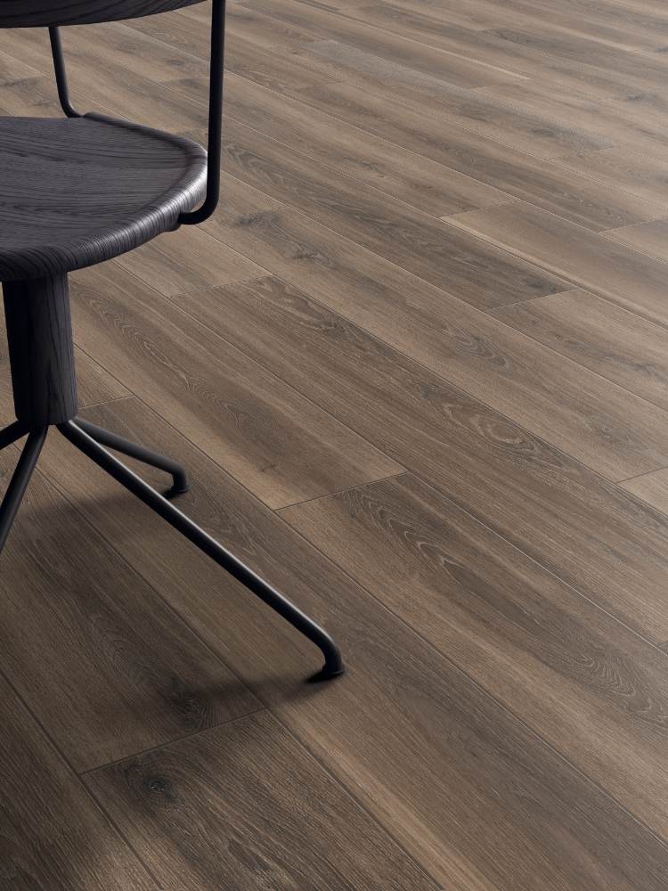 Wood effect porcelain floor tile ABK Eco Chic Brown, 20x120 cm, 8.5 mm, matt