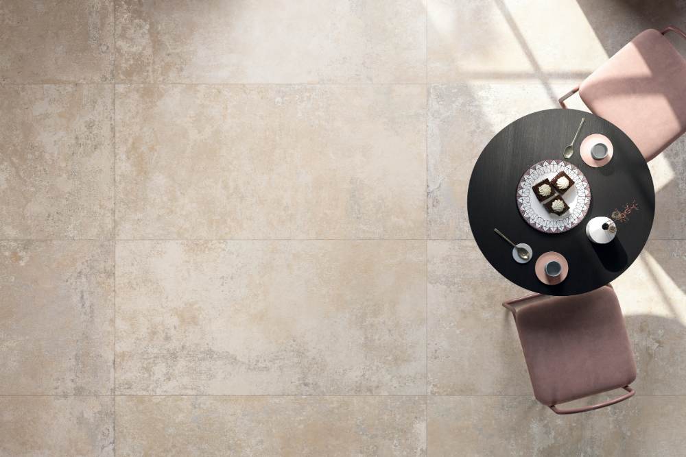 Concrete effect porcelain tile ABK Ghost Clay, 60x60 cm, 8.5 mm, natural matt, slip-resistant R10