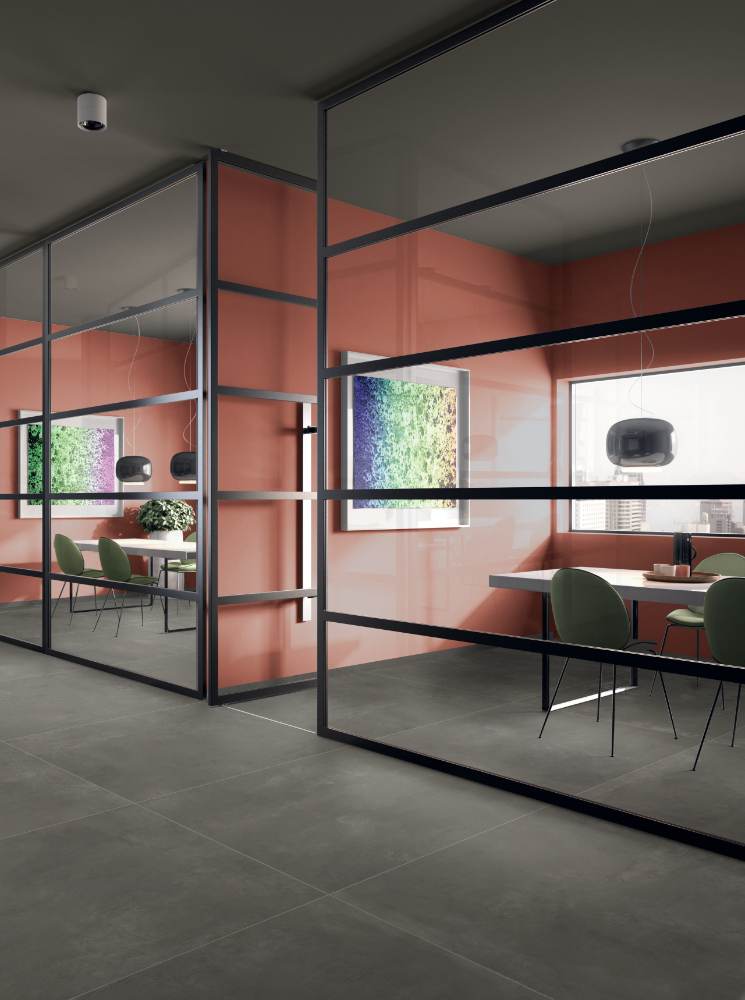 Concrete effect porcelain tile ABK LAB325 Base Taupe, 60x60 cm, 8.5 mm, natural matt, slip-resistant R10