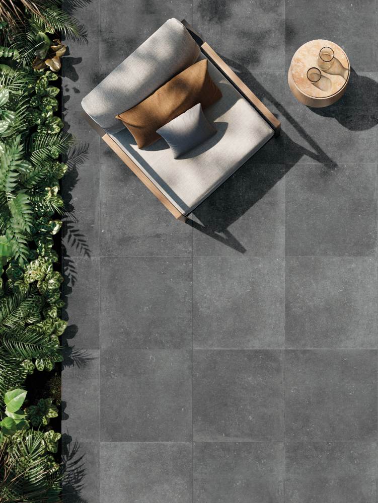 Stone effect outdoor porcelain tile ABK Belgian Stone Grey, 60x60 cm, 20 mm, outdoor, slip-resistant R11