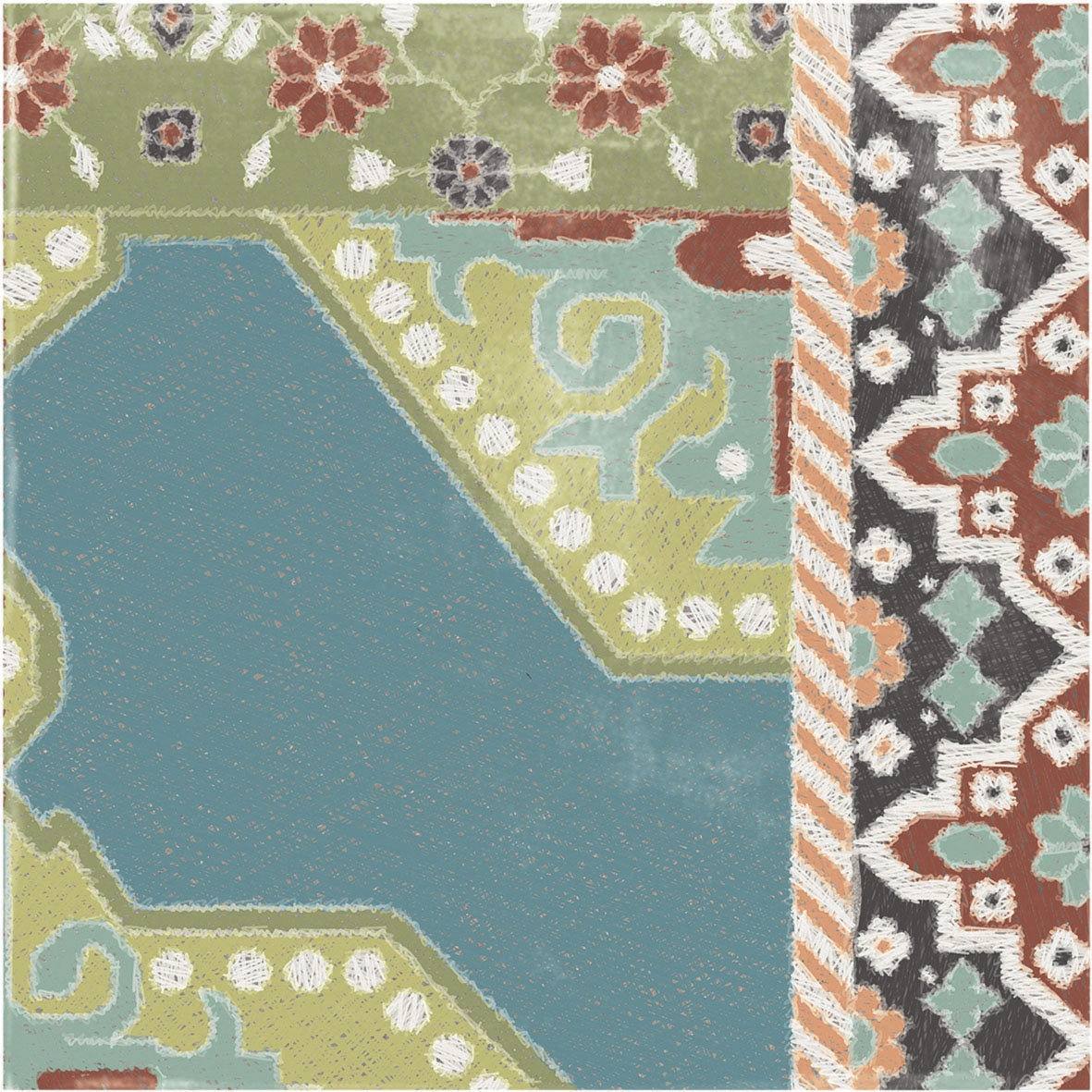 Patterned porcelain floor tile ABK Play Carpet Mix Multicolor, 20x20 cm, 8.5 mm, matt (nat.)