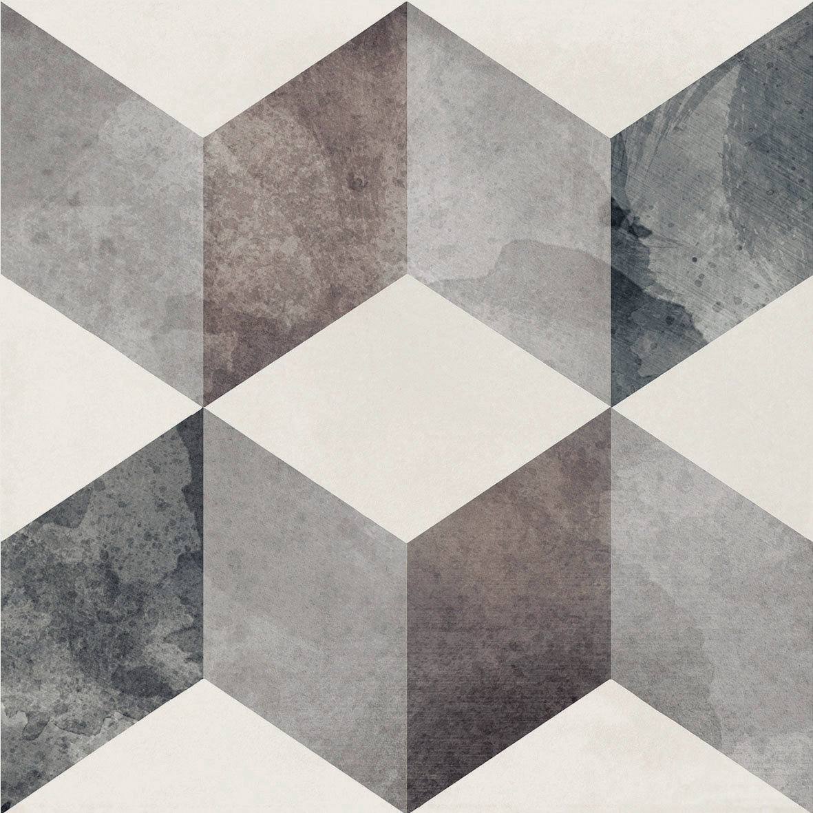 Patterned porcelain floor tile ABK Play Classic Brown, 20x20 cm, 8.5 mm, matt (nat.)