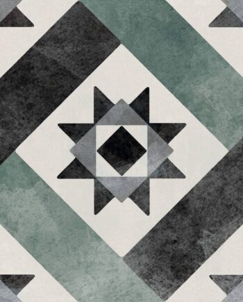 Patterned porcelain floor tile ABK Play Classic Sage, 20x20 cm, 8.5 mm, matt (nat.)