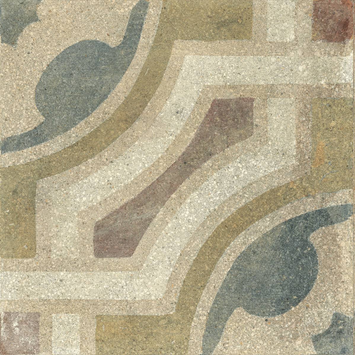 Patterned porcelain floor tile ABK Play Concrete Retrò B, 20x20 cm, 8.5 mm, matt (nat.)
