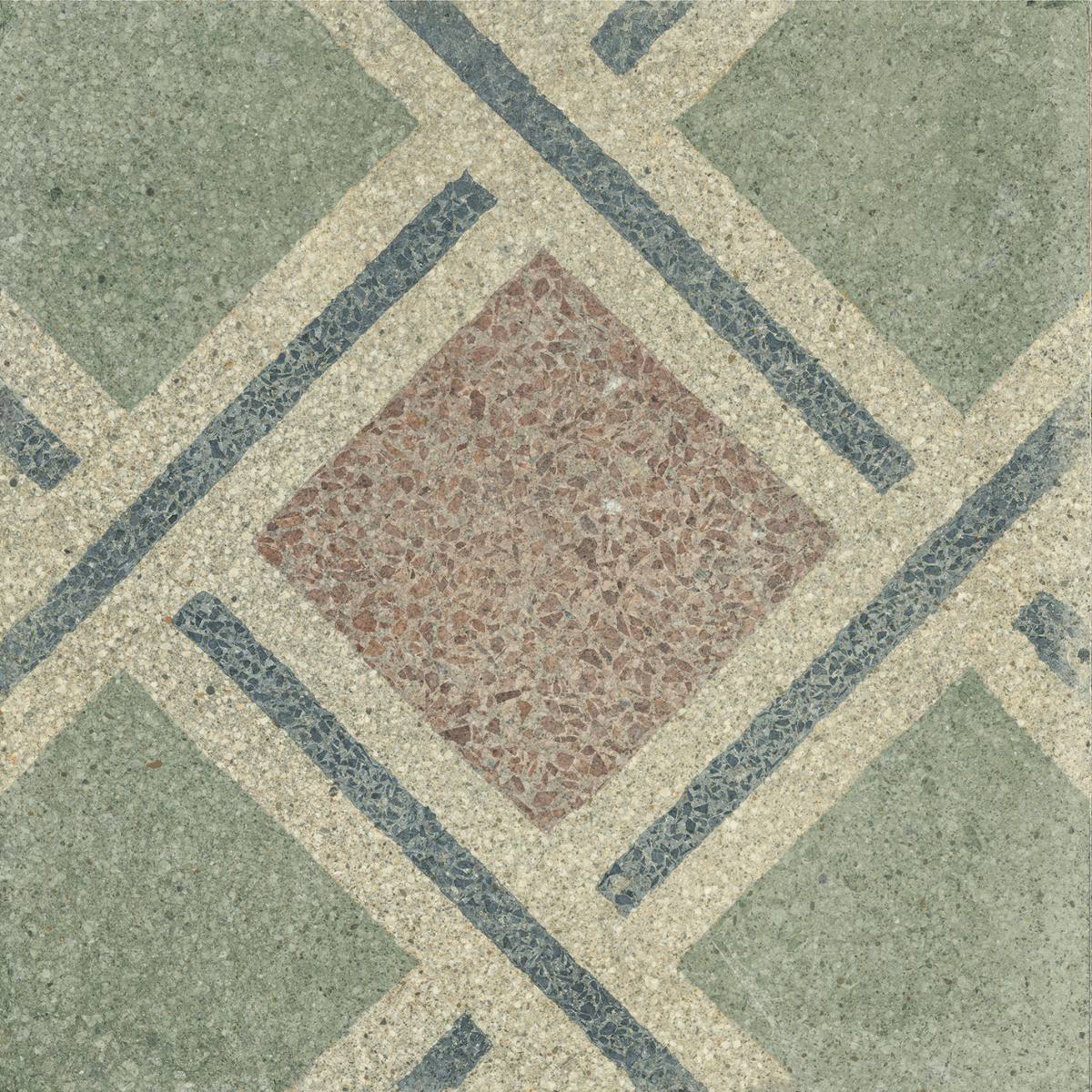 Patterned porcelain floor tile ABK Play Concrete Retrò C, 20x20 cm, 8.5 mm, matt (nat.)